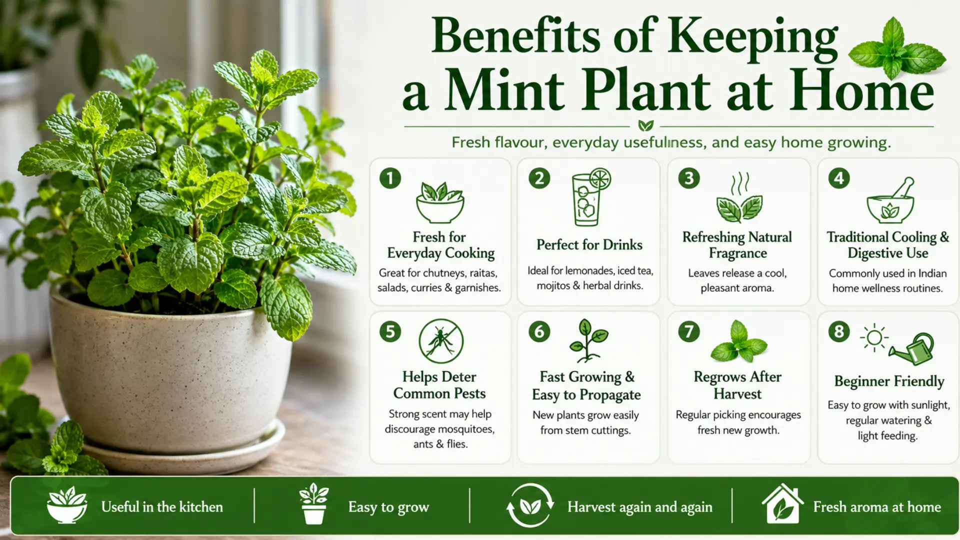 Benefits of Keeping a Mint Plant at Home